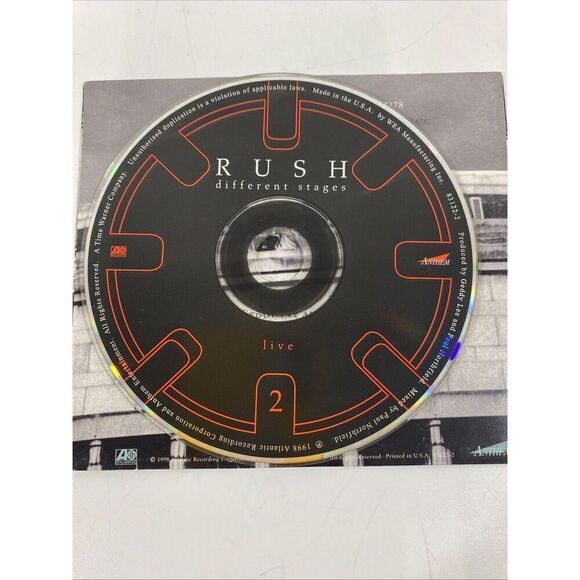RUSH different Stages Live CD 2 Hammersmith Odeon 1998 - Picture 3 of 4